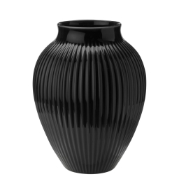 Keramická váza Knabstrup Ripple Black 27 cm