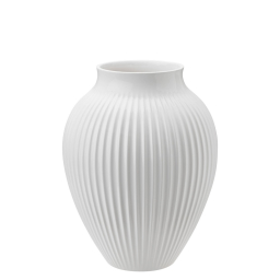 Keramická váza Knabstrup Ripple White 20 cm