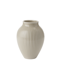 Keramická váza Knabstrup Ripple Sand 12,5 cm