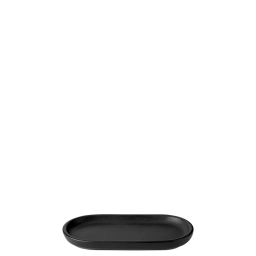 Kameninová odkladacia tácka Fjord Black 18 cm