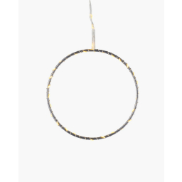 Svietiaca dekorácia Liva Circle Silver 25 cm