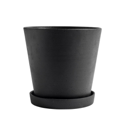 Kvetináč Flowerpot s podmiskou Black XXL