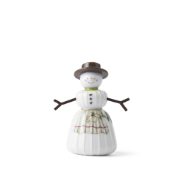 Vianočná porcelánová dekorácia Snowwoman 11 cm