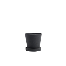 Kvetináč Flowerpot s podmiskou Black S