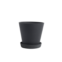 Kvetináč Flowerpot s podmiskou Black L