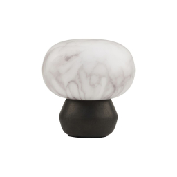 Lampáš na LED sviečku Fog Black / Marble 15,5 cm