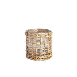 Lampáš Grusvik Glass Rattan 14 cm