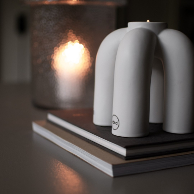                             Keramický svietnik Rope Candle White                        