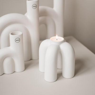                             Keramický svietnik Rope Candle White                        