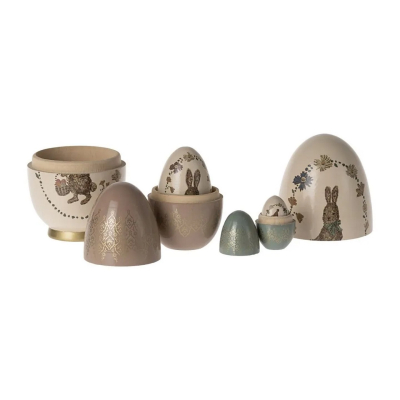                             Drevené vajíčka Easter Babushka Eggs - set 5 ks                        