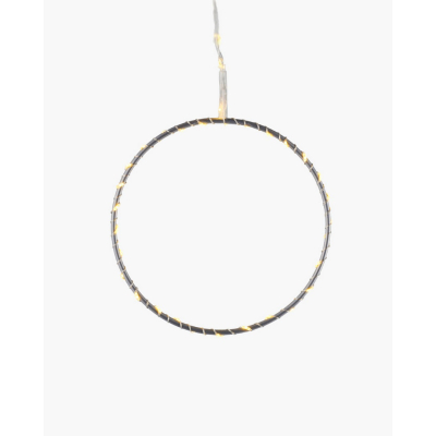 Svietiaca dekorácia Liva Circle Silver 25 cm                    