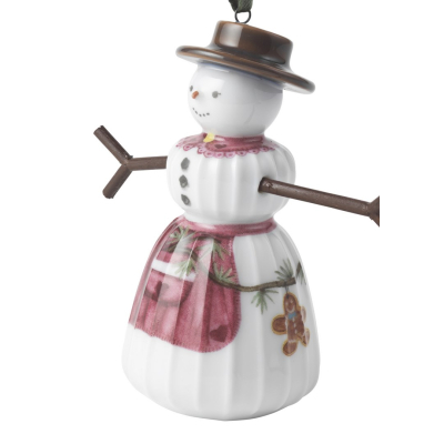                             orcelánová závesná dekorácia Snowwoman 9 cm                        