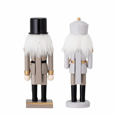                             Drevená dekorácia Nutcracker Grey Gold - set 2 ks                        