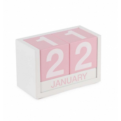 Drevený kalendár ThreeSixFive pink                    