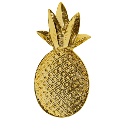 Keramický podnos Pineapple zlatý                    