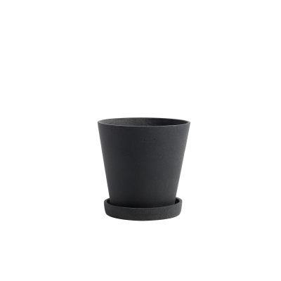 Kvetináč Flowerpot s podmiskou Black M                    