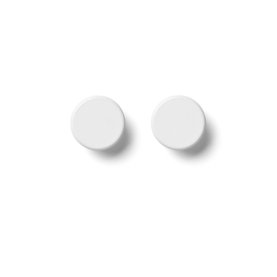 Háčiky na stenu Knobs White - set 2 ks                    