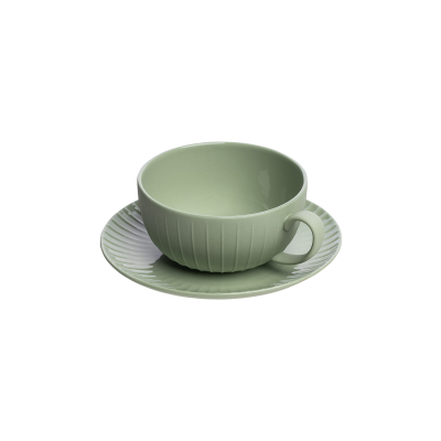 Porcelánová šálka a podšálka Vintage Green 250 ml                    