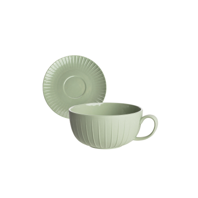                             Porcelánová šálka a podšálka Vintage Green 250 ml                        