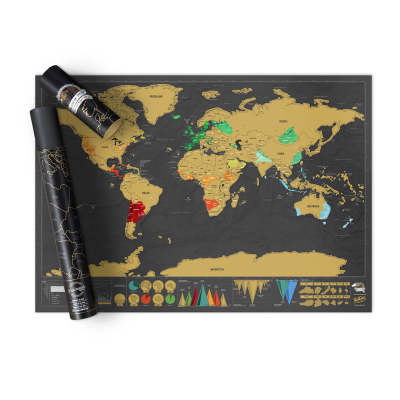                             Nástenná stieracia mapa sveta Deluxe Large                        